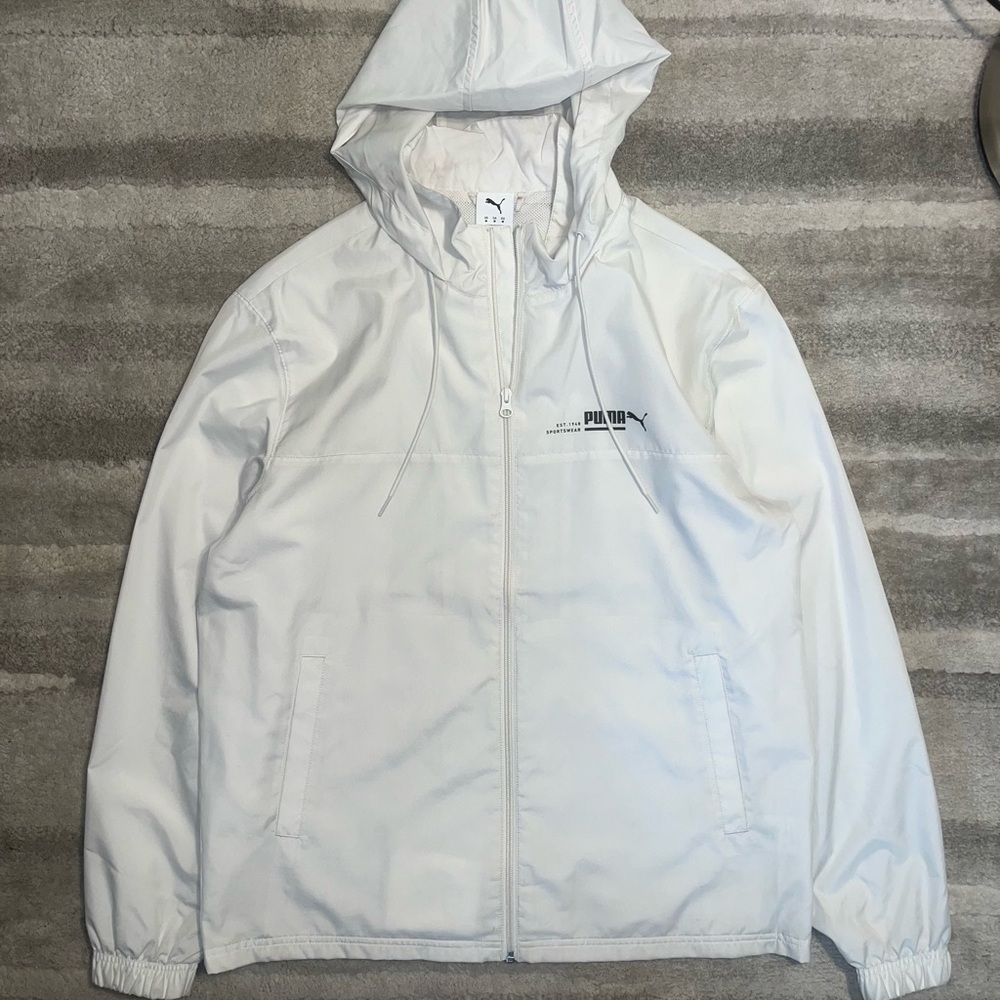 PUMA Classic White Zip-Up Jacket